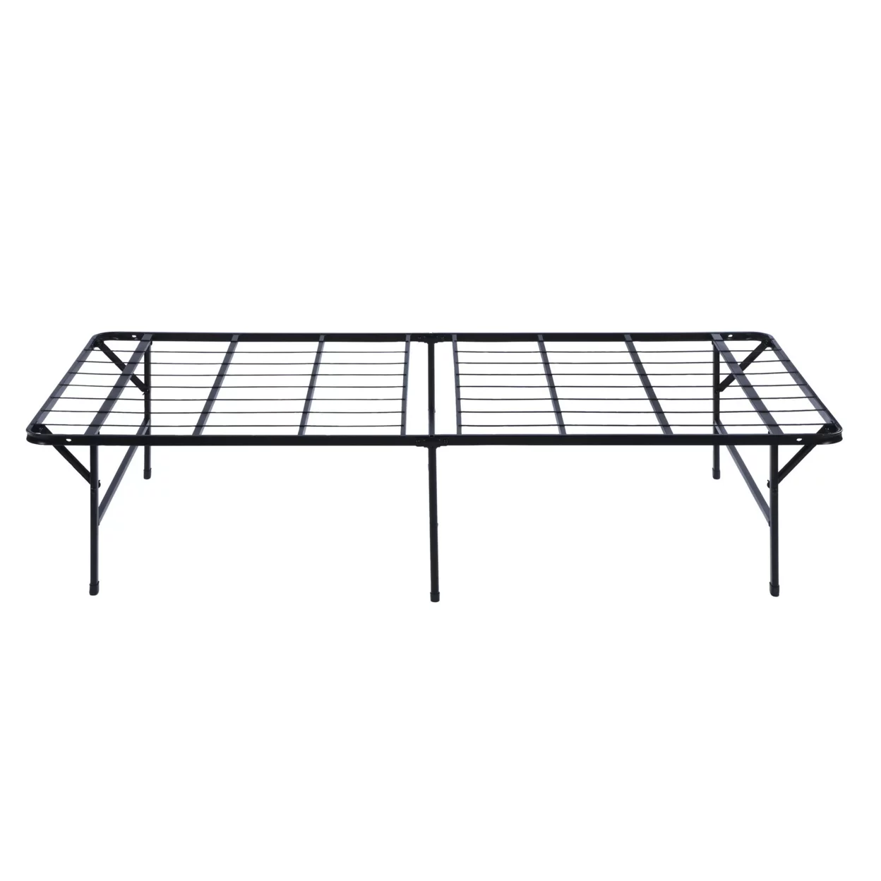 Adel Full Size Low Profile Bed Foldable Metal Frame Black