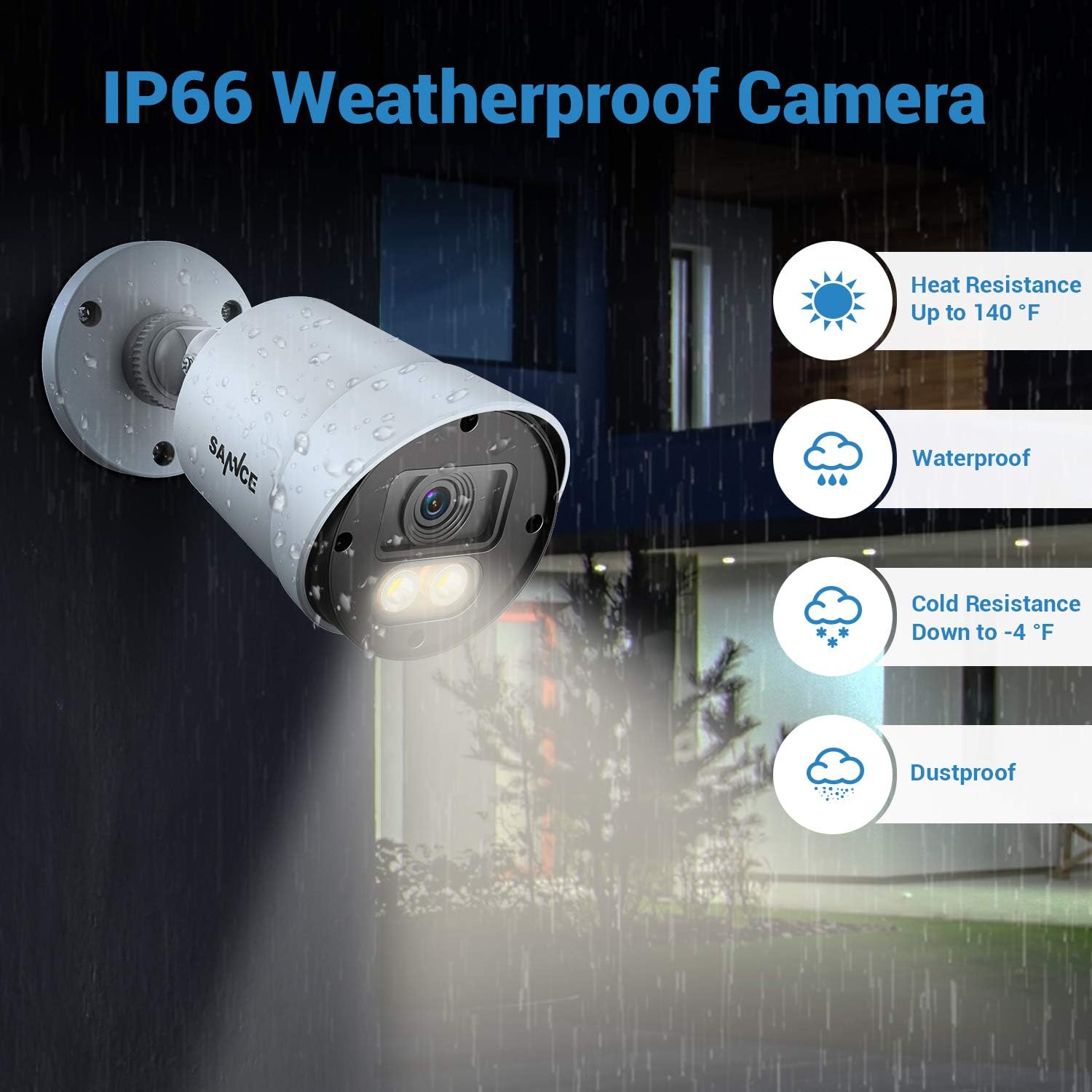 Wired Security Camera System, SANNCE 1080P 8 Channel DVR with 4Pcs Full Color Night Vision Surveillance Cameras Systems, Smart Motion Detection, 3500K Smart Warm Spotlight LED Built-in, No Hard Drive
