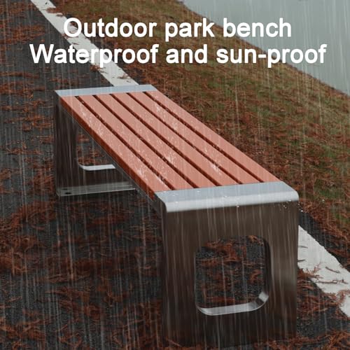 Garden Benches for Outdoors Metal Bench Patio Backless Bench Weather Proof Porch Bench for Park Garden and Lounge(120cm/47in)