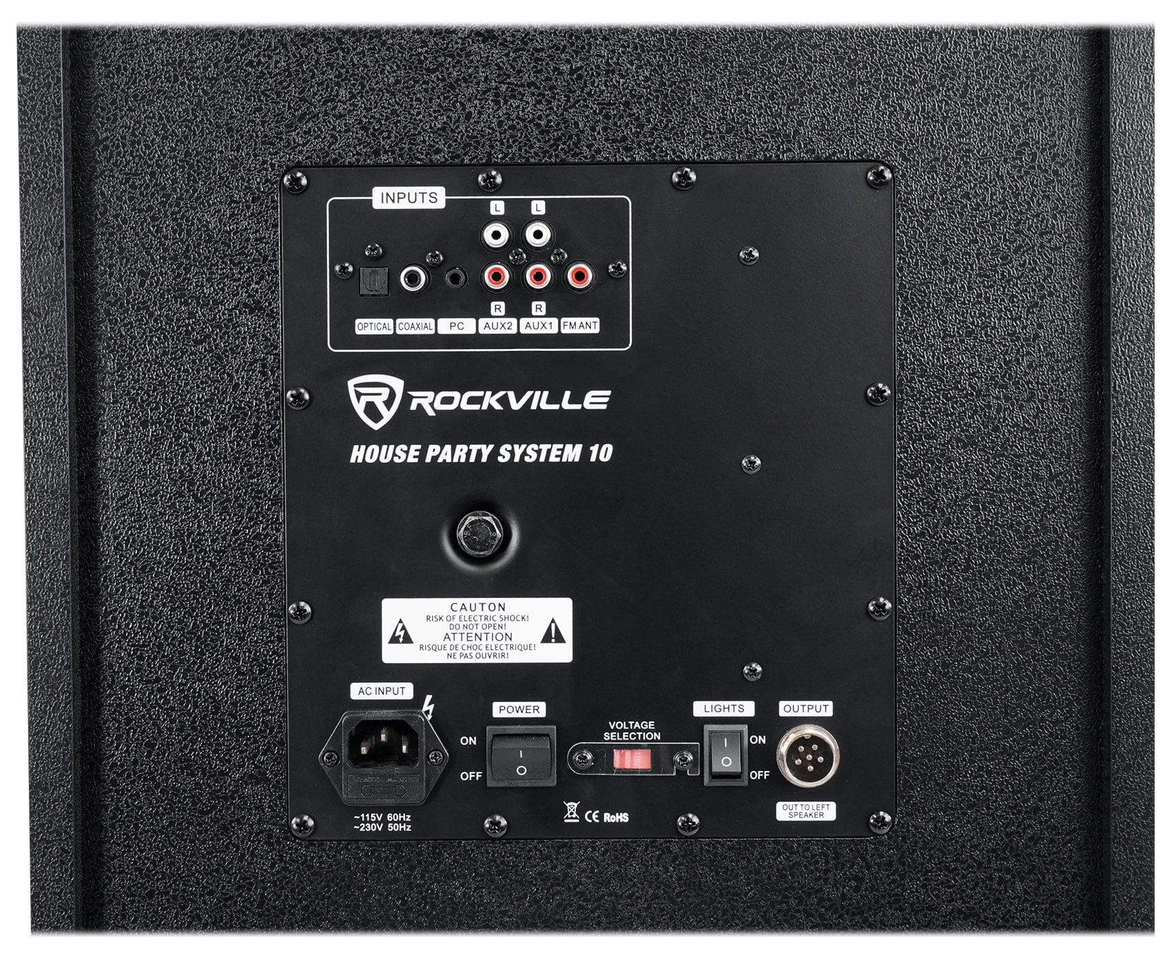 Rockville HOUSE PARTY SYSTEM 10" 1000w Bluetooth LED Booming Bass Home Speakers