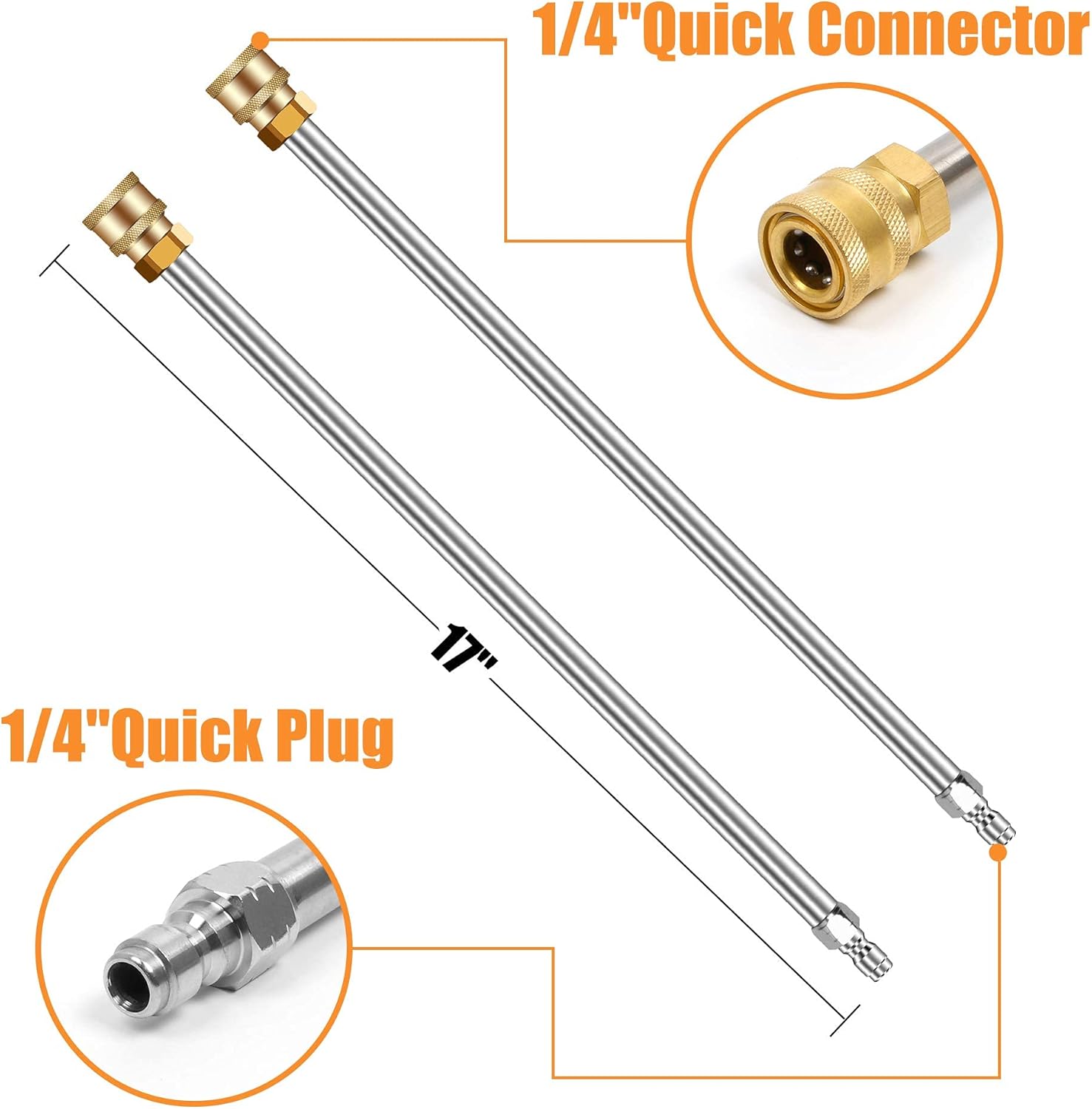 BEETRO 20 Inch Stainless Steel Pressure Washer Surface Cleaner, 4000 PSI Surface Cleaner with 2 Extension Wands, Power Washer Attachment Surface Cleaning Tools for Driveway,Sidewalk,Deck, Patio