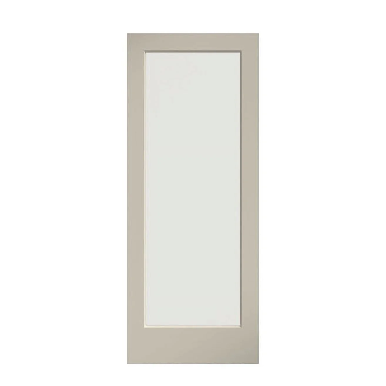 EightDoors 80" x 30" 1-Lite French Clear Glass White Prefinished Solid Wood Core Door