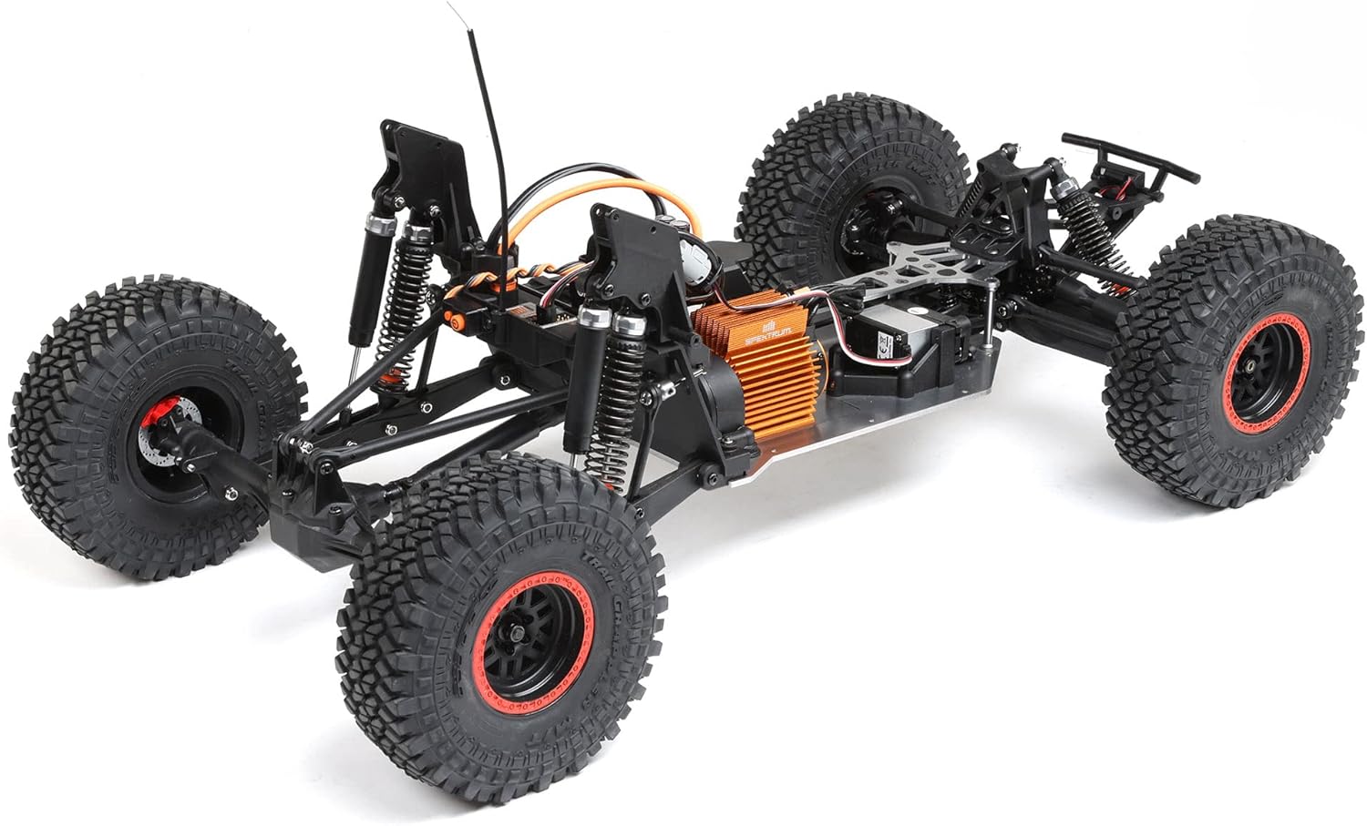 Losi RC Truck 1/10 Hammer Rey U4 4 Wheel Drive Rock Racer Brushless RTR Battery and Charger Not Included with Smart and AVC Red LOS03030T1