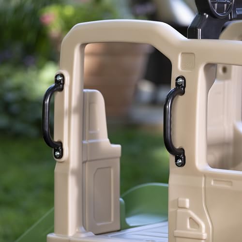 Step2 Safari Truck Climber Playset for Kids, Slide, Climbing Wall, Steering Wheel, and Binoculars, Toddlers Ages 2 –5 Years Old, Easy To Assemble, Kids Outdoor Playground for Backyard, Brown