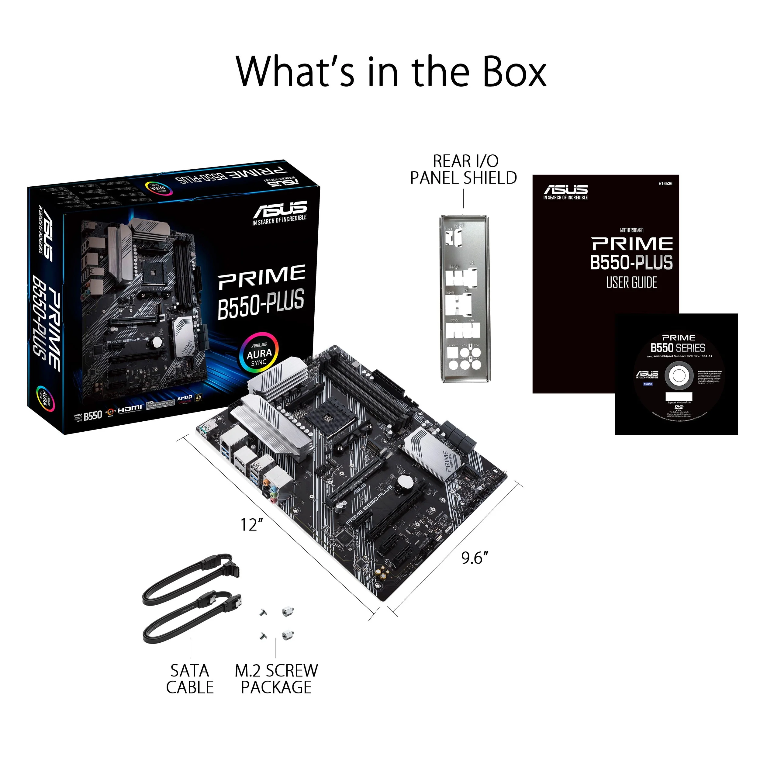 ASUS PRIME B550-PLUS AM4 AMD B550 SATA 6Gb/s USB 3.0 HDMI ATX AMD Motherboard