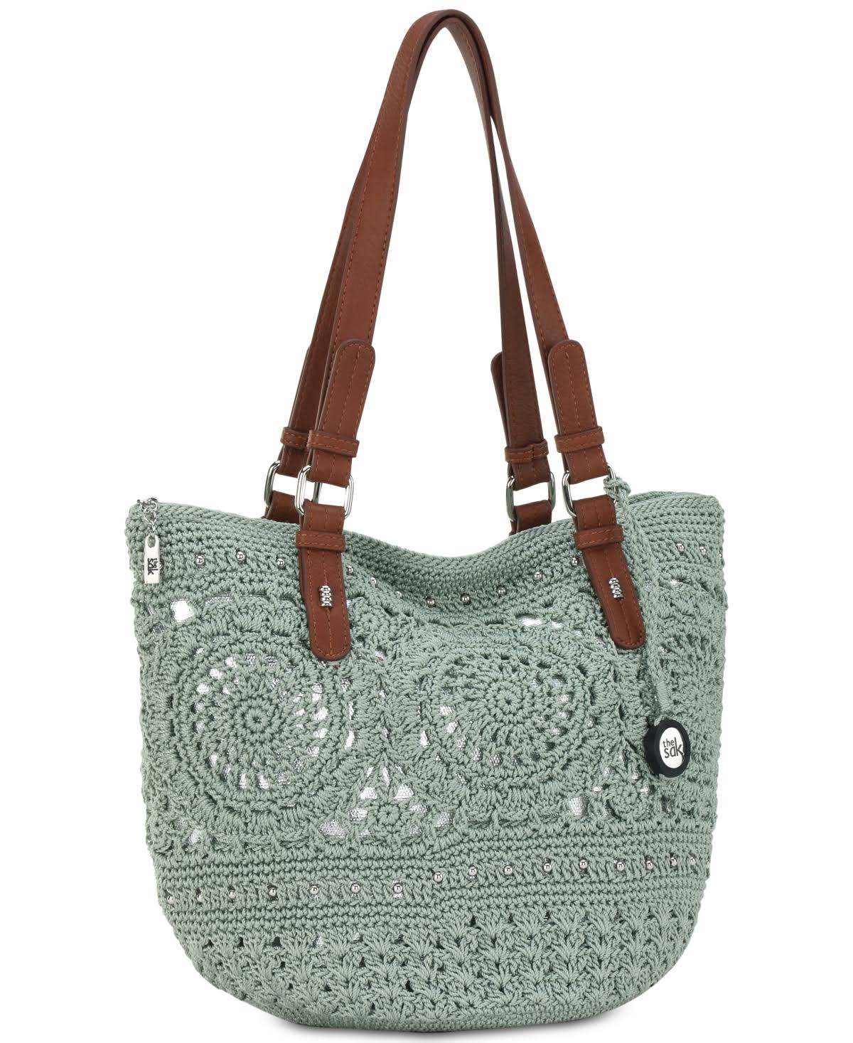 The Sak Silverwood Crochet Shopper Bag | Black