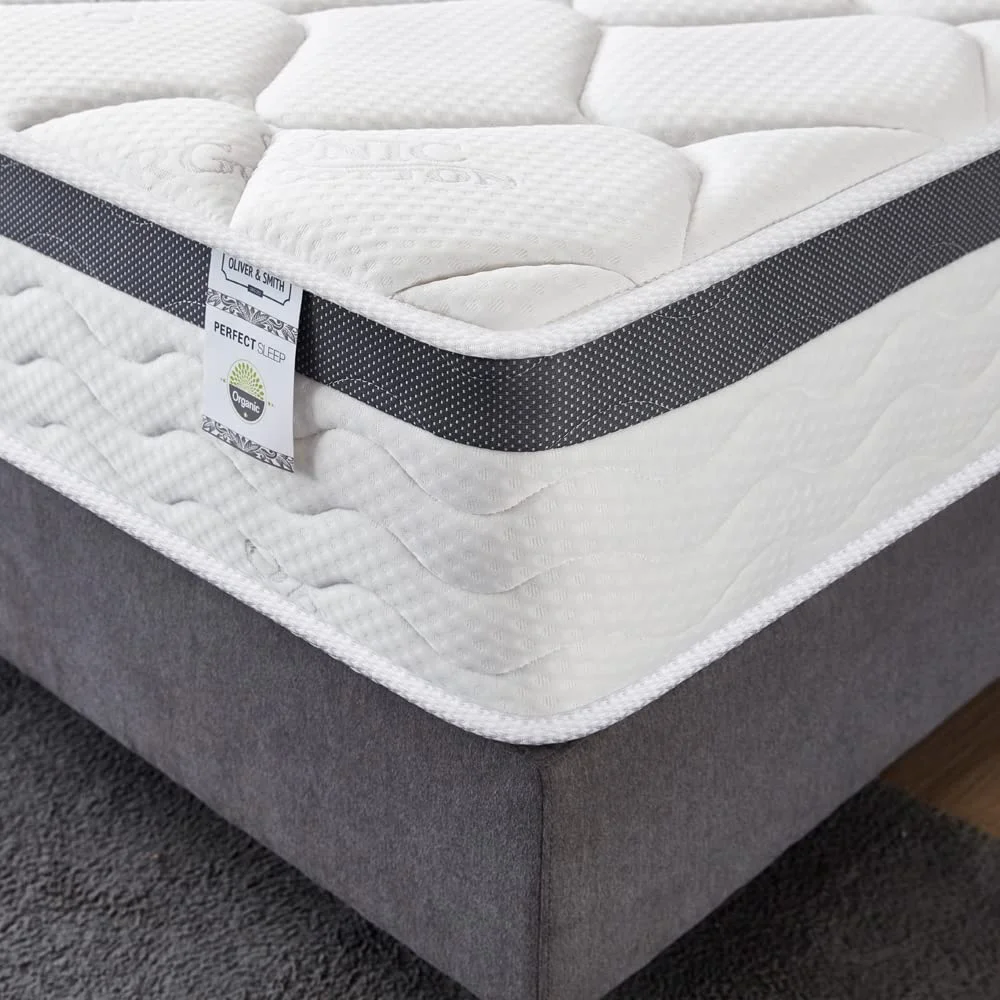 Twin Size Mattress - 10 Inch Cool Memory Foam & Spring Hybrid Mattress - Euro Top - Medium Firm - Oliver & Smith