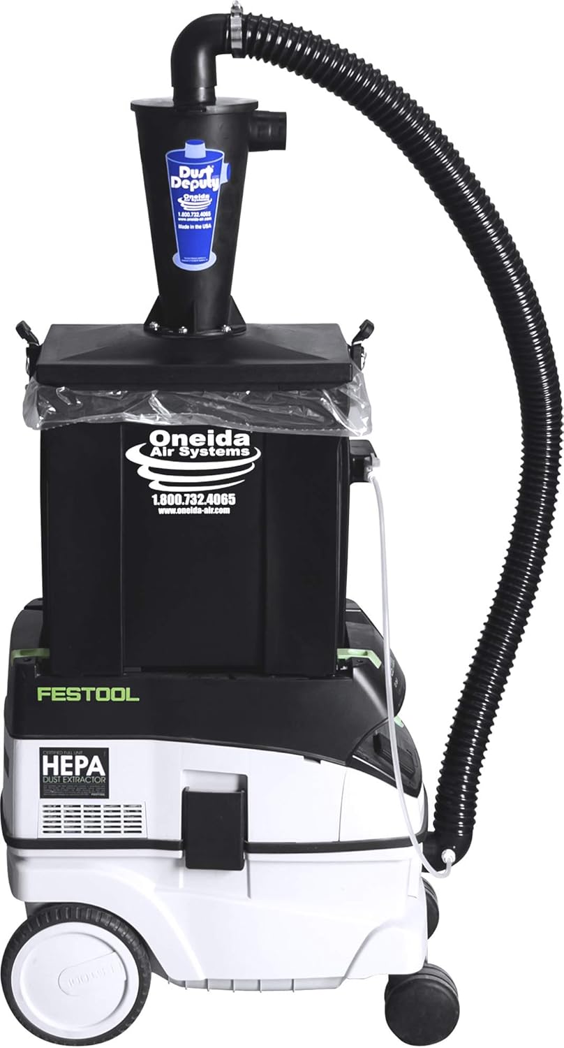 Oneida Air Systems Ultimate Dust Deputy SD Cyclone Separator for Festool CT Vacuums - 9 Gallon Systainer Kit