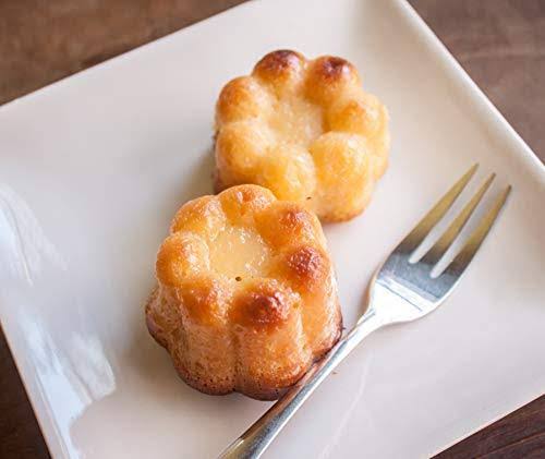 Darware Copper Canelé Pastry Molds (4-Pack); 2-Inch Bordeaux French Custard Cannele Cake Traditional Pastry Baking Molds with He