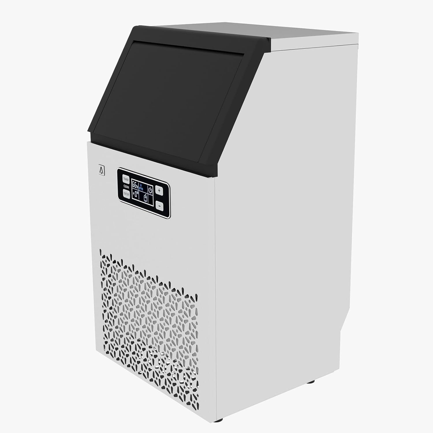 Countertop Nugget Ice Maker, 150lbs/24H Stainless Steel Under Counter ice Machine with 33lbs Ice Storage Capacity, 24H Timer, Self-Cleaning, Small Portable Ice Maker Machine for Home, Office, Bar