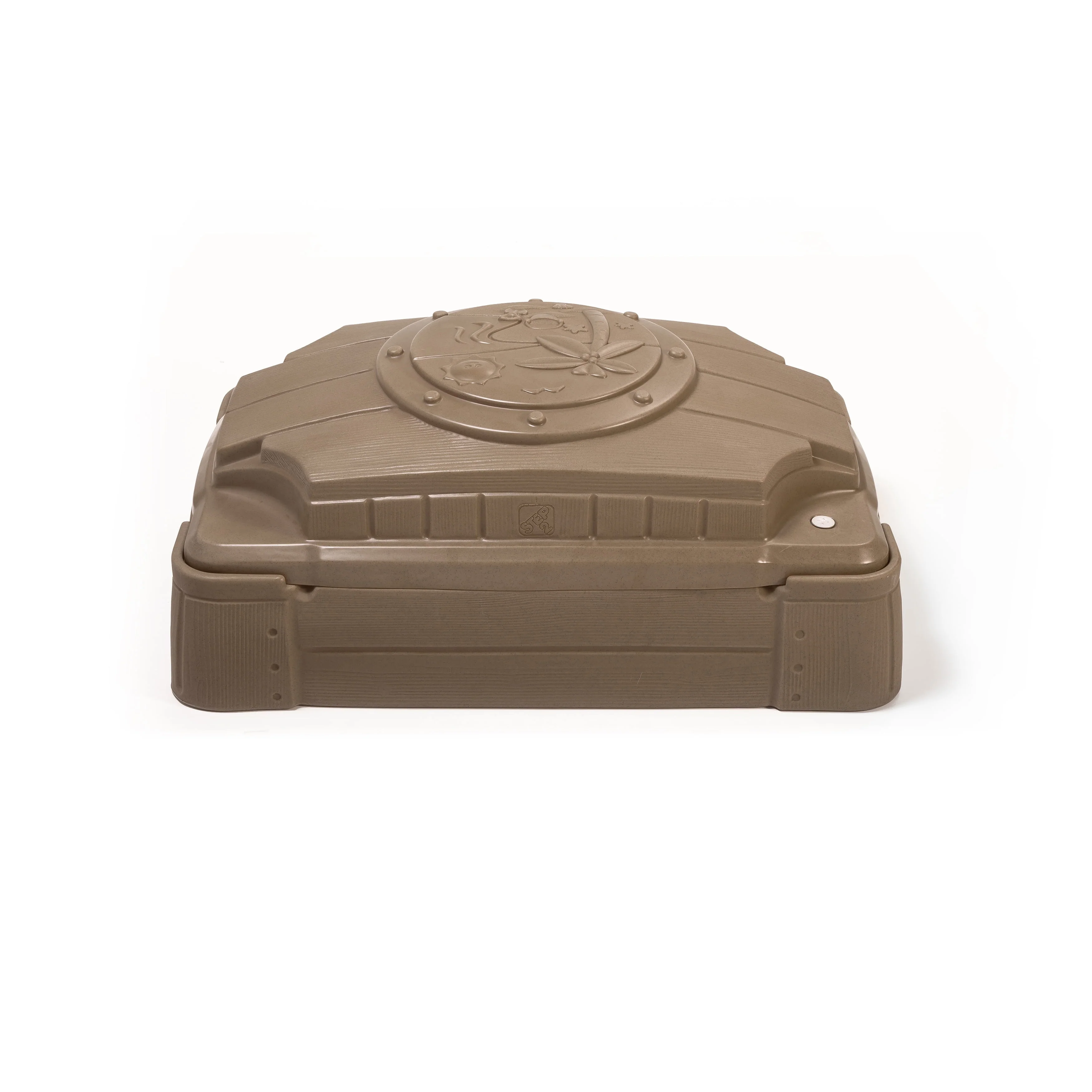 Step2 Play and Store Sandbox Brown Plastic Kids Outdoor Toy with Cover