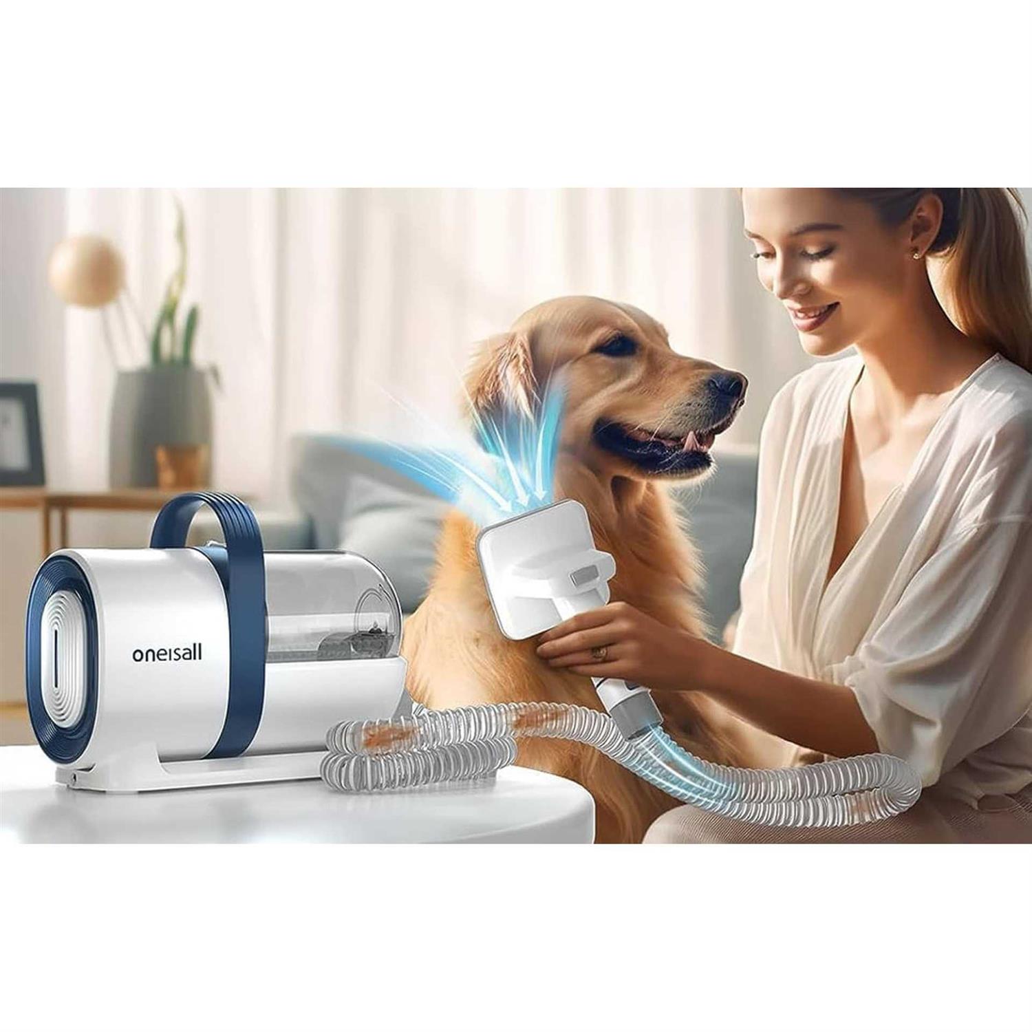 oneisall Dog Hair Vacuum &amp; Dog Grooming Kit Pet Grooming Vacuum with Pet Clipper Nail Grinder - Pet Supplies online store