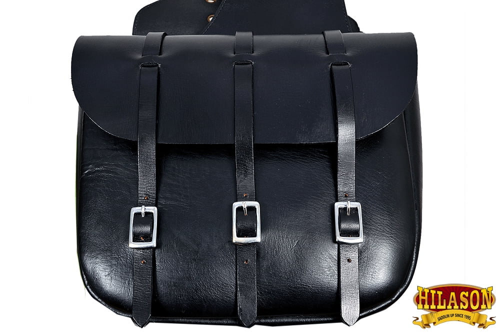 99HS Hilason Western Horse Leather Saddle Bag  Traditional Cowboy Trail Ride