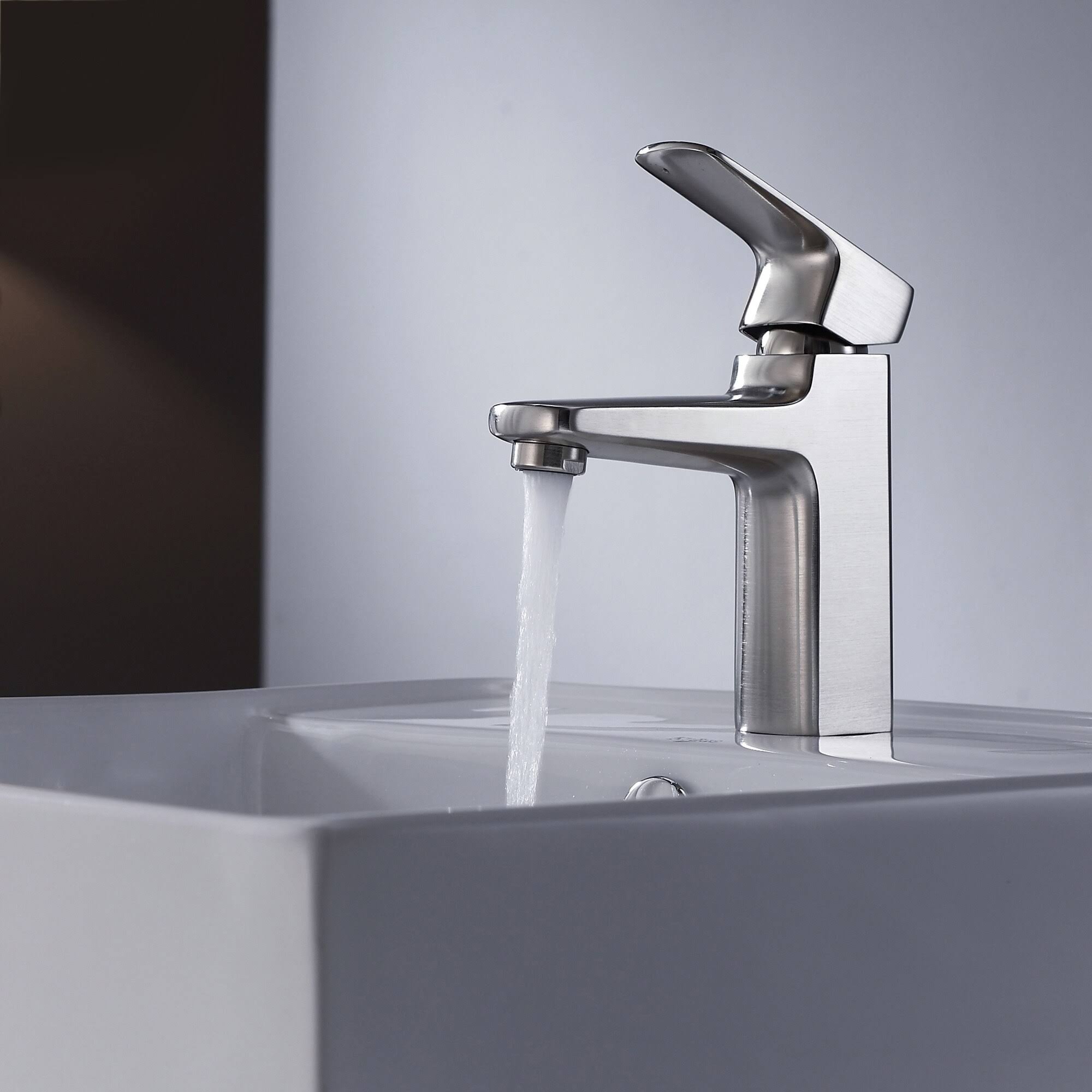 Kraus Virtus Single Hole Bathroom Faucet - Brushed Nickel KEF-15501BN