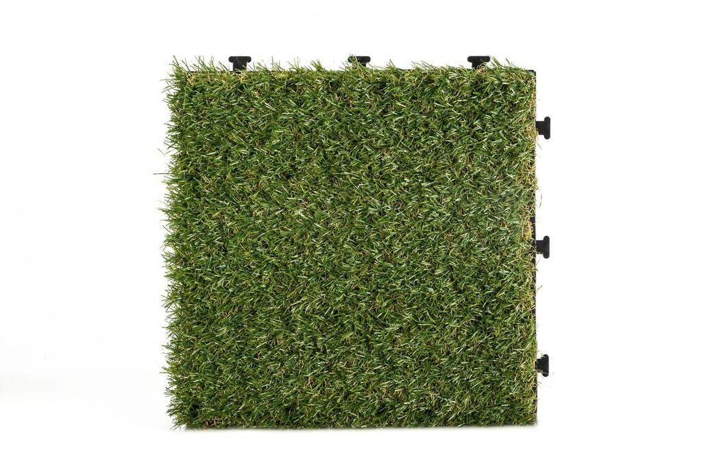 Courtyard Casual Artifical Grass Deck Tile, 9 PC Set, Size: Green - Plastic