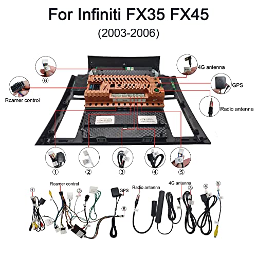 Car Stereo with Bluetooth for Infiniti FX FX35 FX45 2007 2008 2009, Tesla Style Car Audio 9.7 Inch HD IPS Touch Screen Radio Car with GPS Navigation Android 10 Support SWC WiFi 2 GB RAM 32 GB ROM