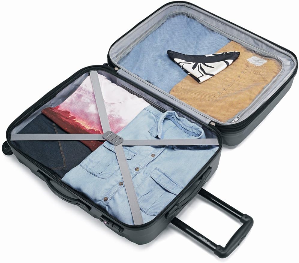 Samsonite 68309-1041/68308-1041 Omni Hardside Spinner 2-Piece Luggage Set 24 Inch and 20 Inch - Black