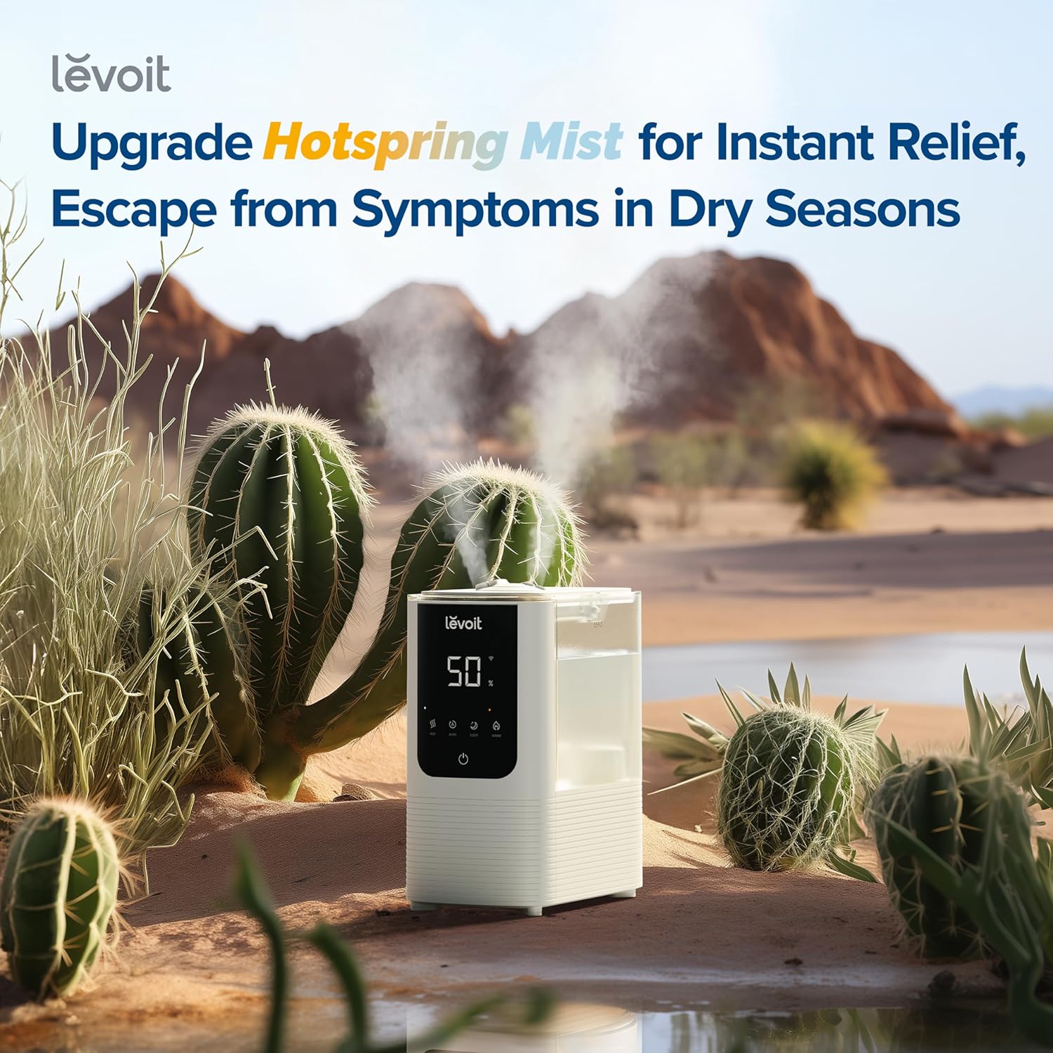 LEVOIT Air Purifiers and Humidifiers for Home, Bedroom, Office with 3-in-1 Filter, Fragrance Sponge, Warm Cool Mist, Auto Humidity, Remote Control, Top Fill Tank