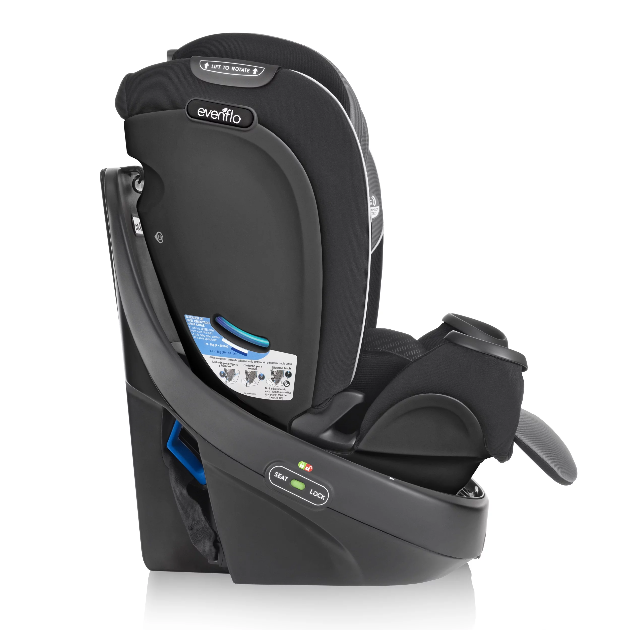 Evenflo Revolve360 Rotational All-In-One Convertible Car Seat (Amherst Gray)