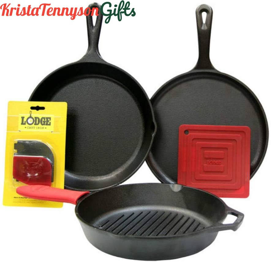 Lodge Essential Cast Iron Cookware Set Black
