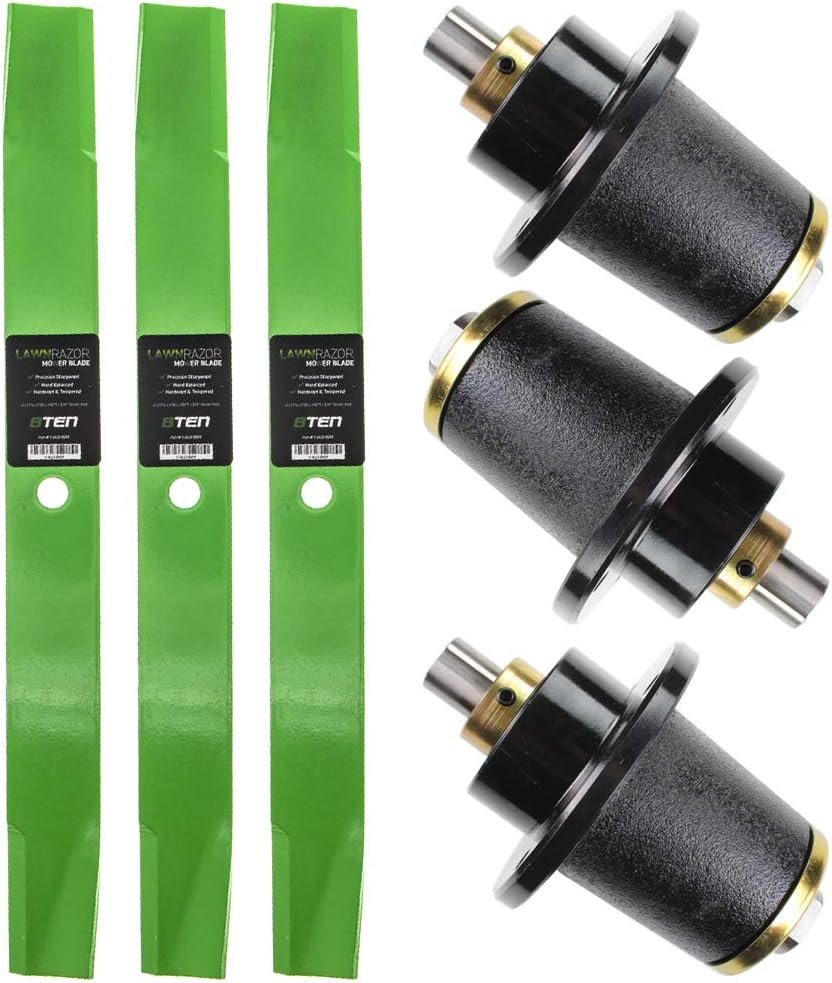 8TEN Deck Blade Spindle Kit Set Combo 60 inch for Bad Boy CZT ZT Elite Pup 037-6015-50