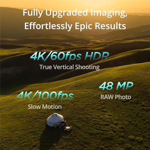 DJI Mini 4 Pro (DJI RC 2), Folding Mini-Drone with 4K HDR Video Camera for Adults, Under 0.549 lbs/249 g, 34 Mins Flight Time, 20 km Max Video Transmission Distance, Omnidirectional Vision Sensing