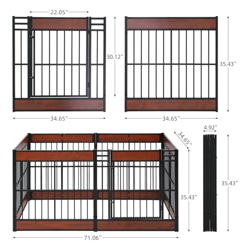 Dog Playpen, 31.5" Height Dog Pen Indoor, Heavy Duty, Safe and Sturdy, Furniture Style Puppy Pen