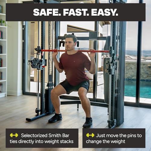 Inspire Fitness Functional Trainer - Multifunctional Cable Machine Home Gym System - at Home Gym Workout Weight Machine for Strength Training - Full Body Compact Exercise & Fitness Equipment Set