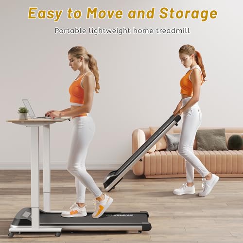 Walking Pad 2 in 1 Treadmill for Walking and Jogging, Under Desk Treadmill for Home Office with Remote Control, 2.5HP Portable Walking Treadmill, Desk Treadmill in LED Display