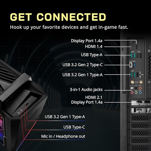 Asus 2022 ROG Gaming Desktop, Intel Core i7-12700F Processor, 32GB DDR4 RAM, 1TB PCIe SSD + 1TB HDD, NVIDIA GeForce RTX 3060 12G, Win 11 Pro, Black, 32GB USB Card