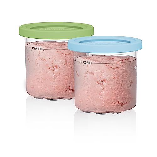 Ninja NC301 CREAMi Ice Cream Maker, for Gelato, Mix-ins, Milkshakes, Sorbet, Smoothie Bowls & More, 7 One-Touch Programs, with (2) Pint Containers & Lids, Compact Size, Perfect for Kids, Silver