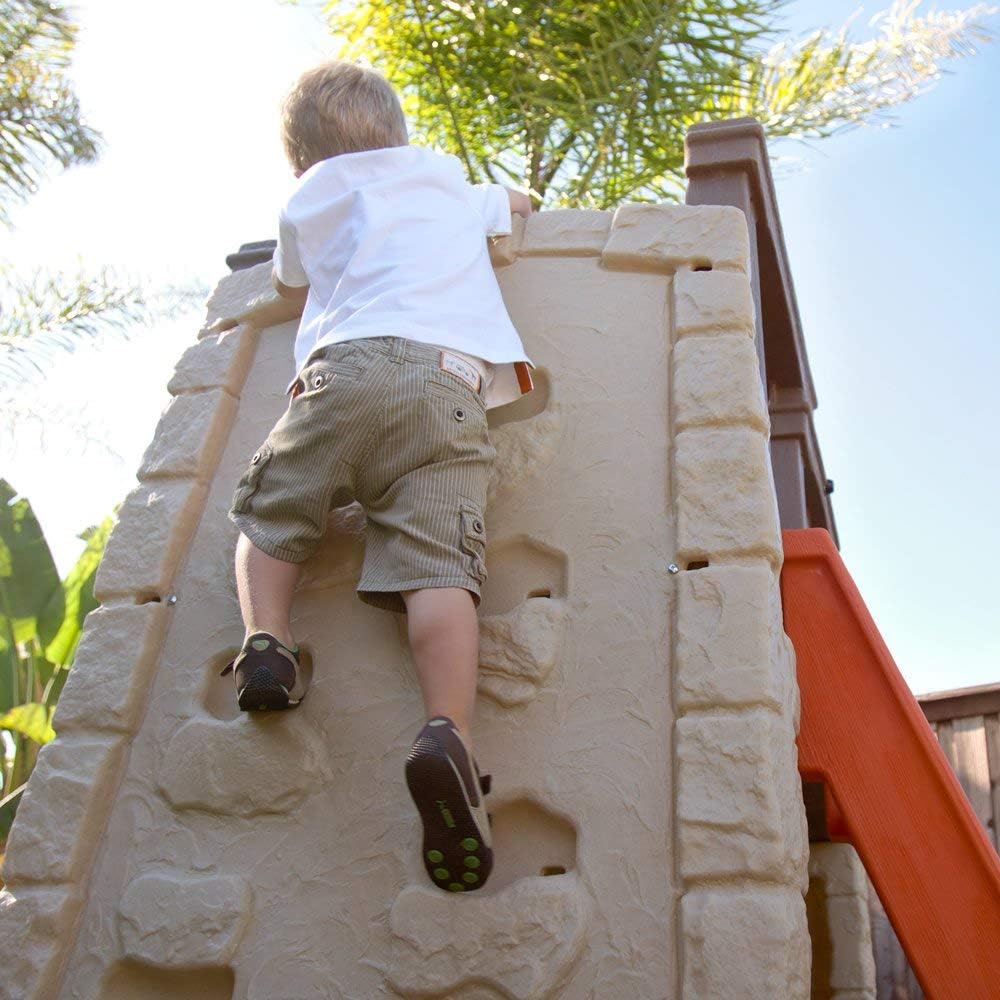 Step2 Naturally Playful Woodland Climber - Kids Durable Plastic Slides and Climbers, Multicolor