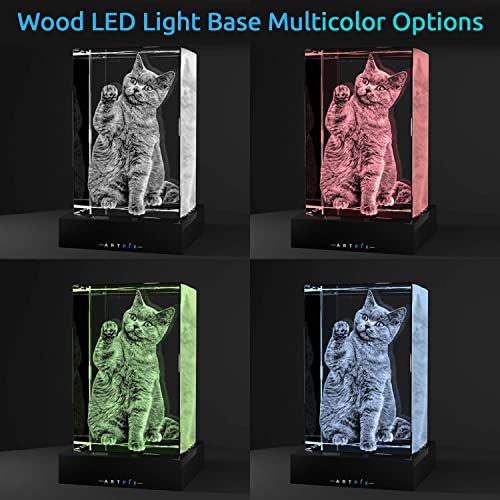 ArtPix 3D Premium Crystal Photo, Personalized Gifts for Mom, Women, Wife, Men, Her, Husband,Grandma, Great Customized Gift With Your Own Photo, Custom Birthday 3D Picture Rectangle, Couples Gifts