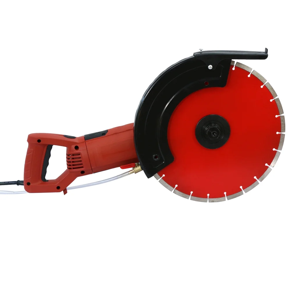 14” 18Amp Electric Concrete Saw Wet Dry Circular Saw Cutter with Water Pump & Blade for Brick, Wood, Metal, Reinforced Concrete, Porcelain
