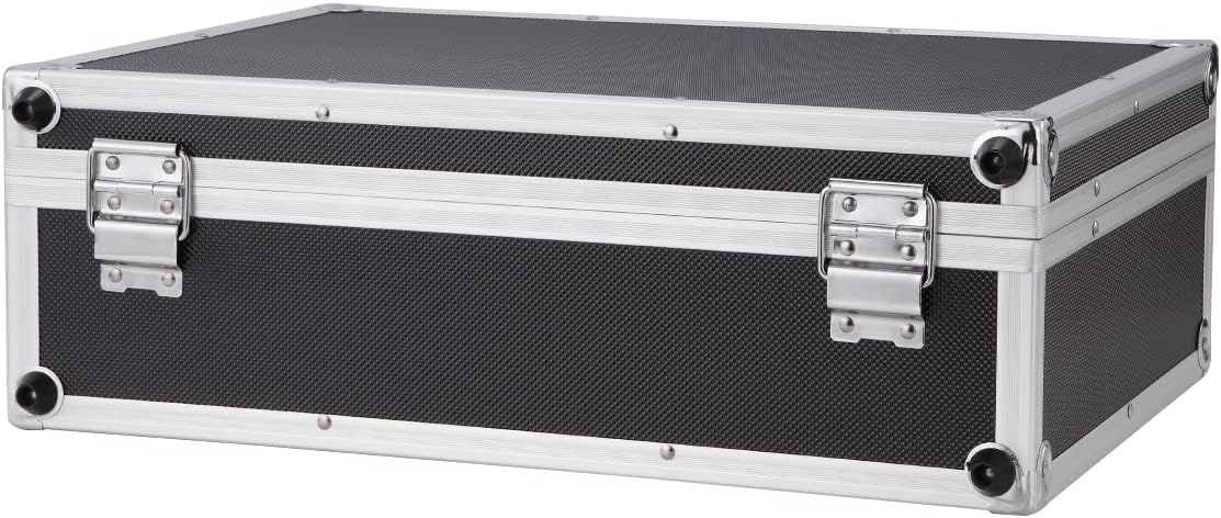 Medium Aluminum Hard Case Briefcase Toolbox Storage Box Tool Case Black Carrying Case Briefcase