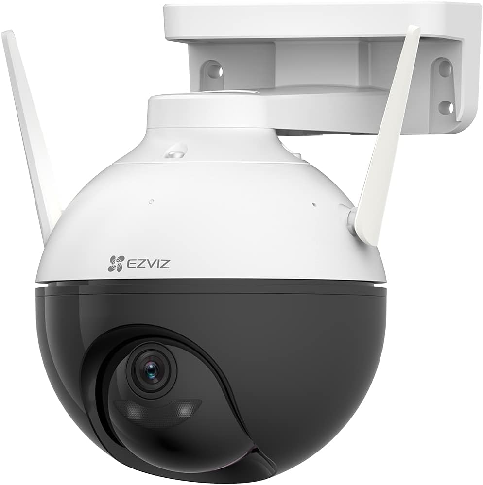 EZVIZ Security Camera Outdoor, 4MP WiFi Camera Pan/Tilt, 360° Visual Coverage, IP65 Waterproof, Color Night Vision, AI-Powered Person Detection, Two-Way Talk, Support MicroSD Card up to 256GB | C8W