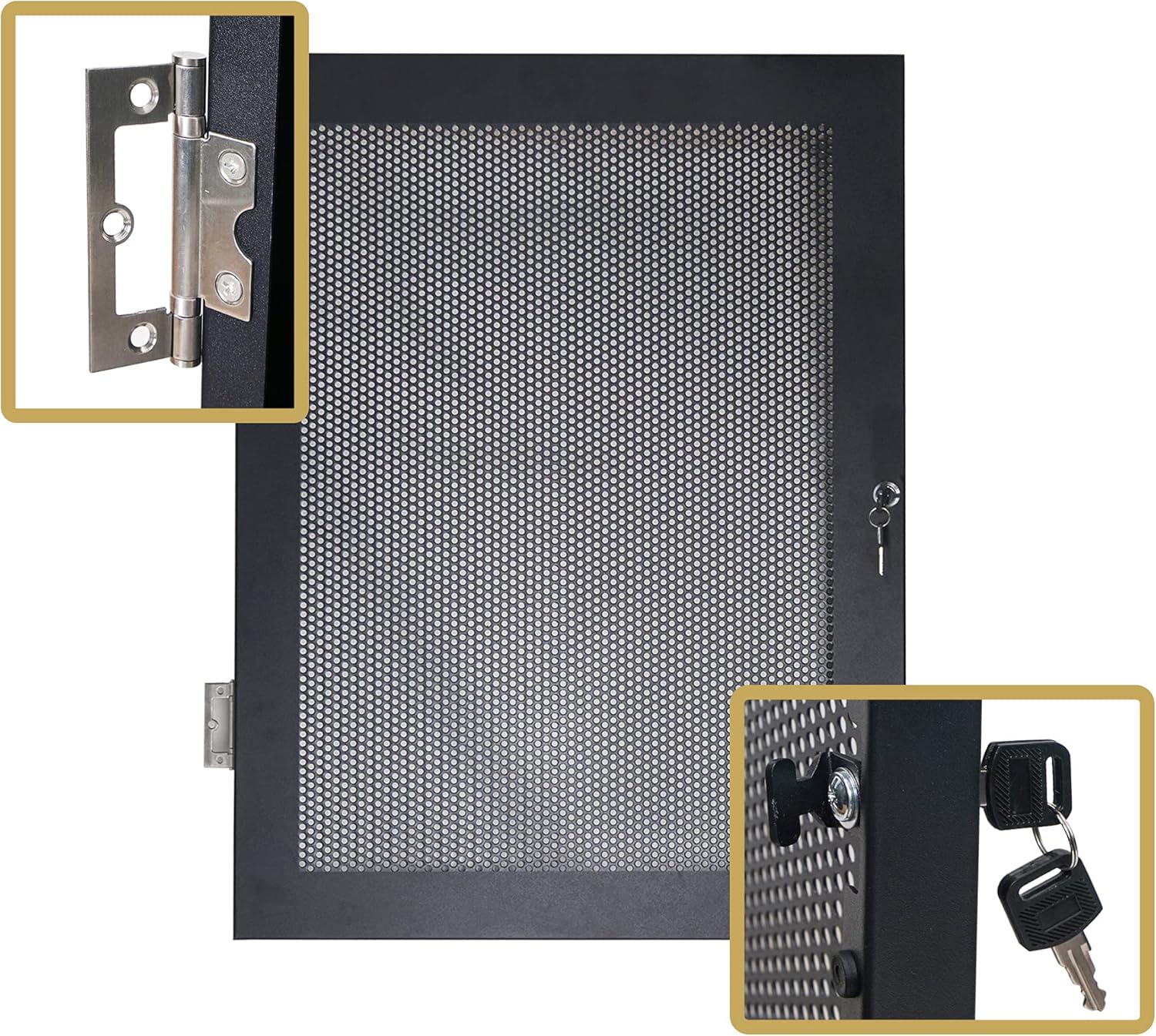 Sound Town 30U Universal Steel Rack, w/ 3 Locking Casters, Vented Side Panels for Audio Video, Server and Network Equipment (STRK-M30U)