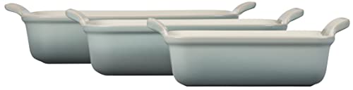 Le Creuset Stoneware Heritage Set 3 Rectangular Dishes, White