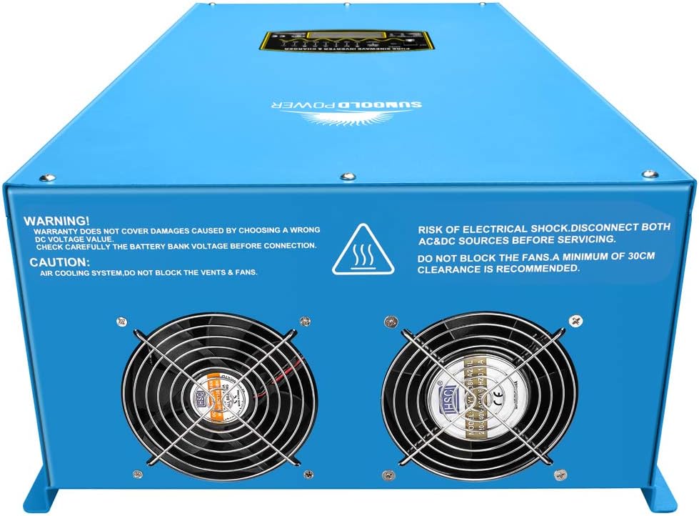 SUNGOLDPOWER 18000W Peak 54000W Split Phase Pure Sine Wave Power Inverter,Low Frequency Inverter DC 48V AC Input 240V AC Output 120V 240V Converter, with 40A MPPT Solar Charger Controller 18KW