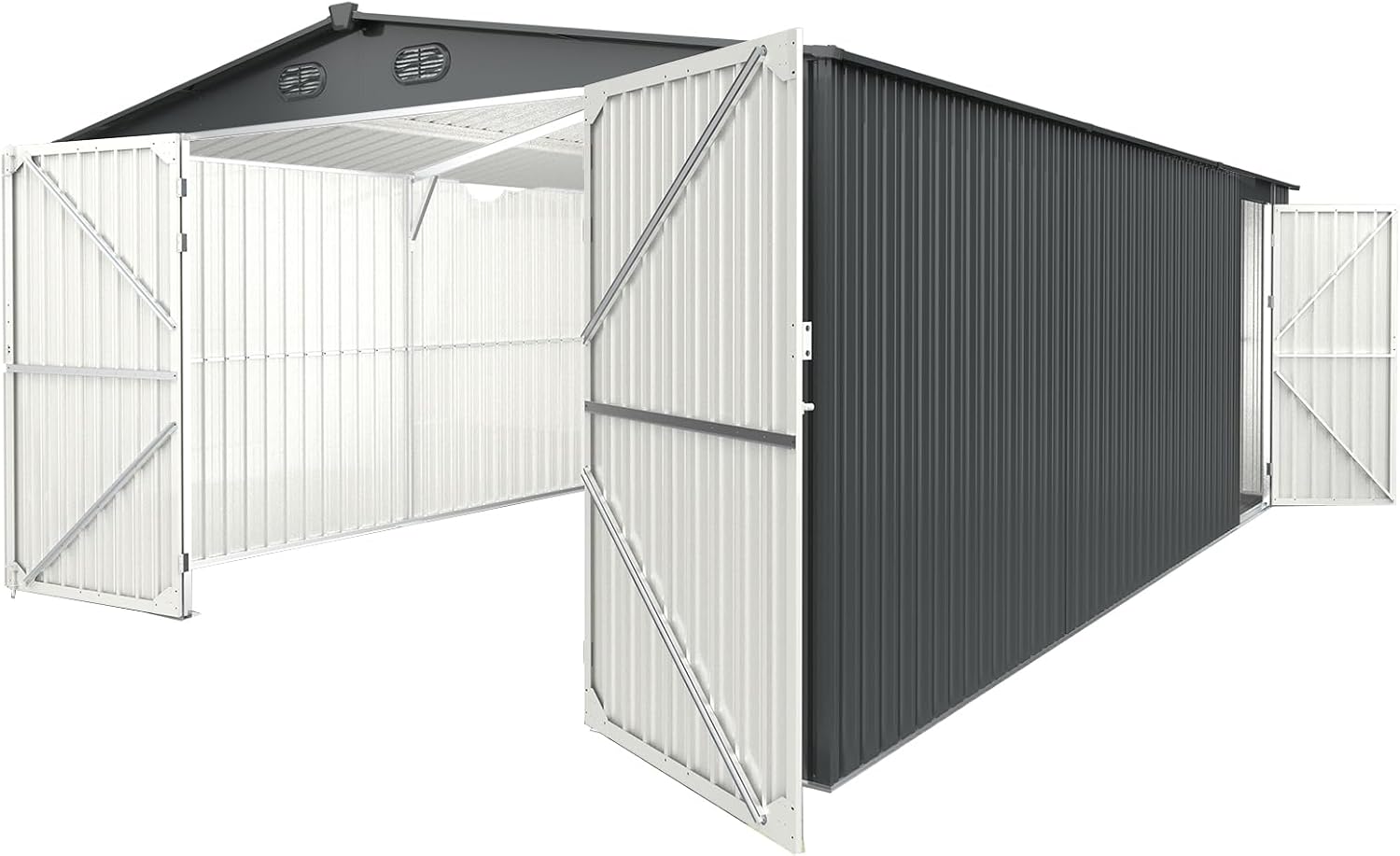 Chery Industrial Heavy-Duty Metal Garage Shed 20'x13'