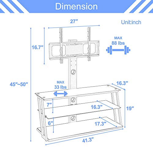 Tv Stands for 65 55 Inch Tv Universal Rolling Tv Stand with Mount IANIYA