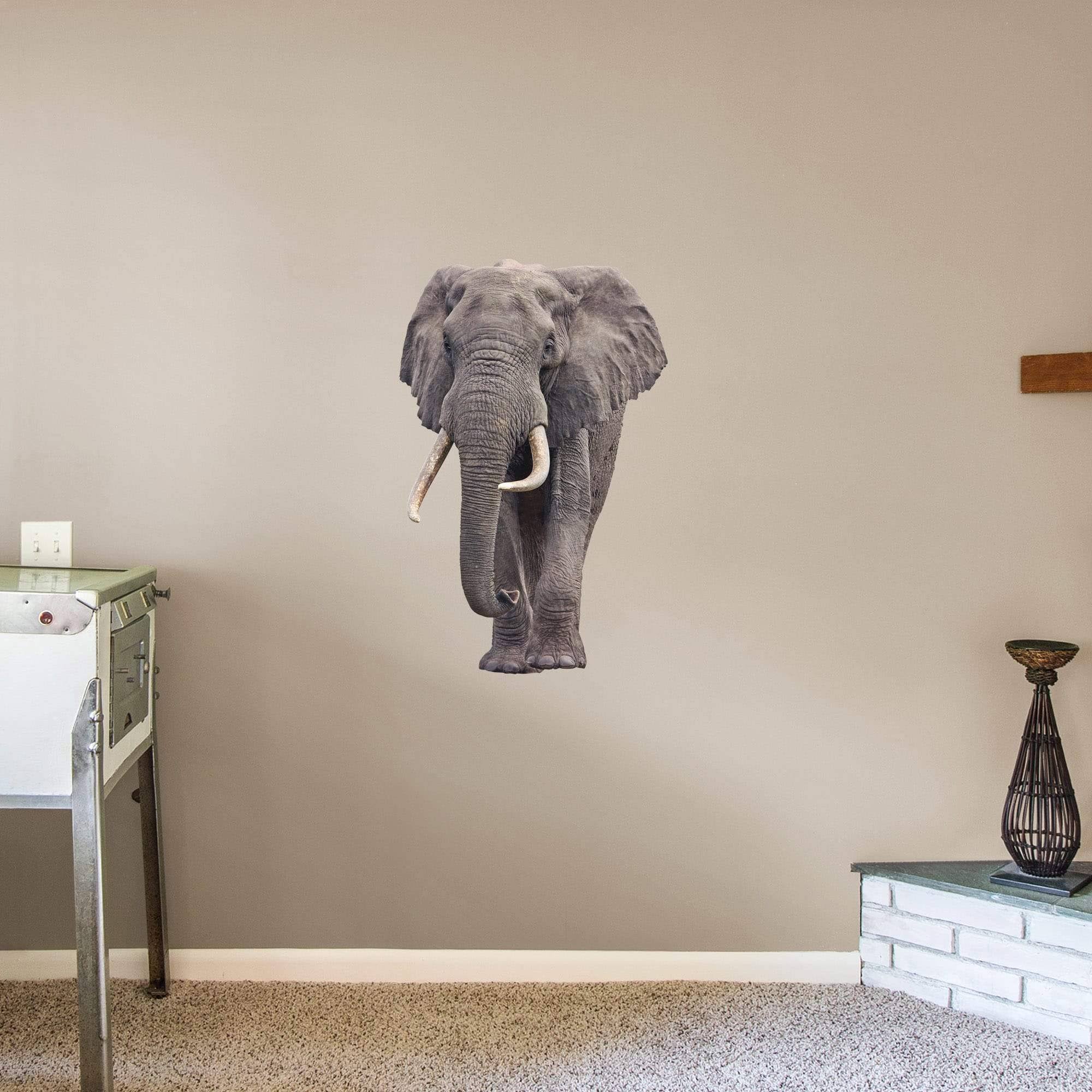 Fathead Elephant - X-Large Animal Removable Wall Decal, Size: XL