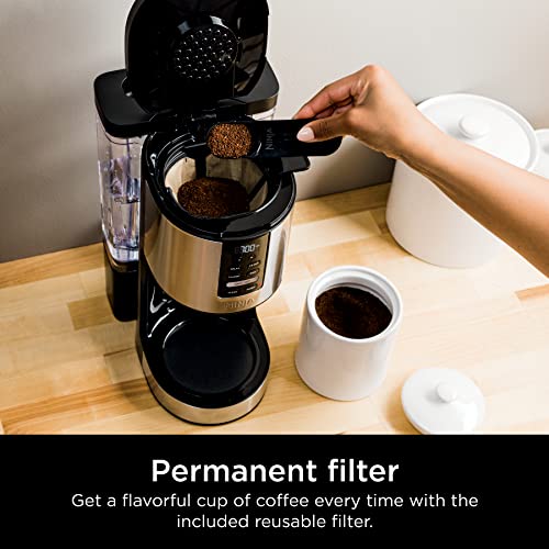 Ninja DCM200C Programmable XL 14-Cup Coffee Maker, 14-Cup Glass Carafe, With Permanent Filter, Stainless Steel