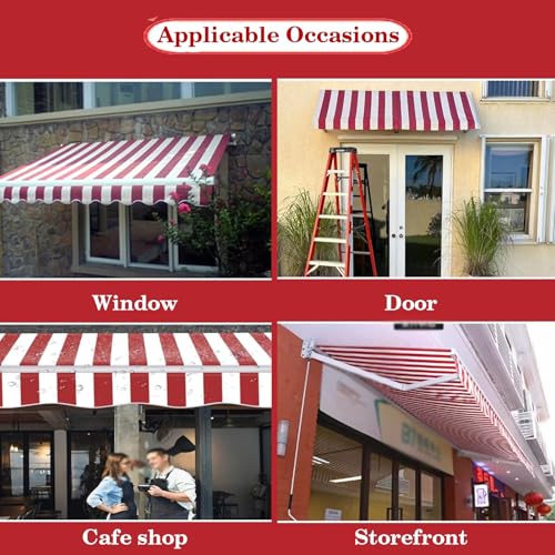 Replacement Canvas for Retractable Awning,Many Sizes Fabric Sun Shade Awning Cover,(fabric Only) for Awnings Deck Balcony Yard/Frameless(9.8x8.2ft)