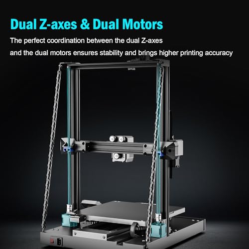 Artillery Sidewinder X3 Plus 3D Printer, 300x300x400mm Large Printing Size, 300mm/s High-Speed and 49-Point Auto-Leveling and Dual-Gear Direct Extruder, Smooth Detail, Automatic Cleaning Nozzle