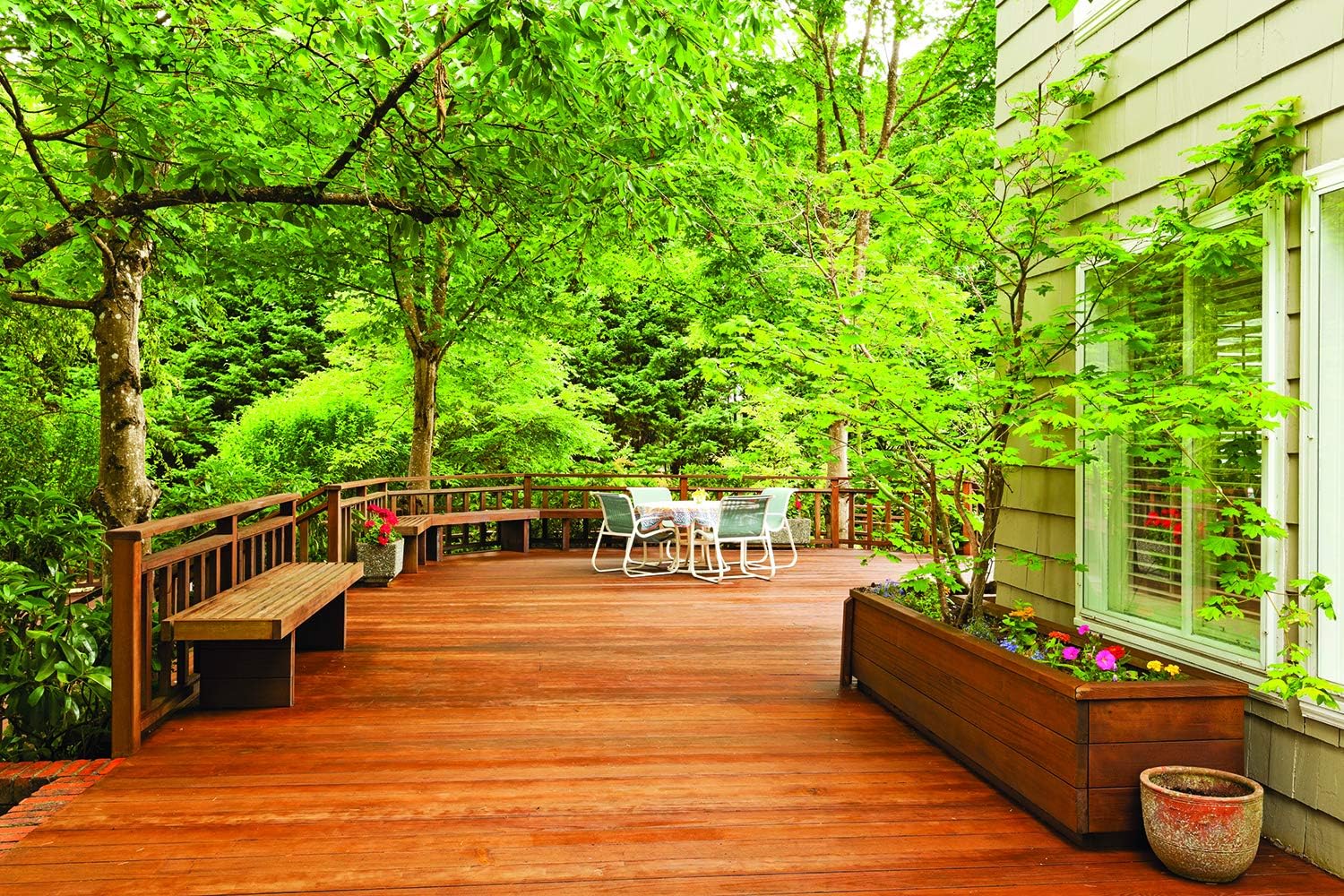 Storm Stain Protector - Golden Oak, 5 Gallons, Protects Outdoor Wood from Water & UV Rays, Siding, Fence & Deck Stain and Sealer, Outdoor Wood Stain and Sealer