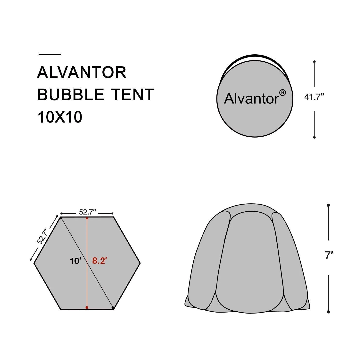 Alvantor Bubble Tent Pop Up Gazebo 10&x10& Camping Tent