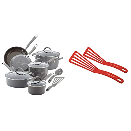 Rachael Ray Cucina Nonstick Cookware Pots and Pans Set, 12 Piece
