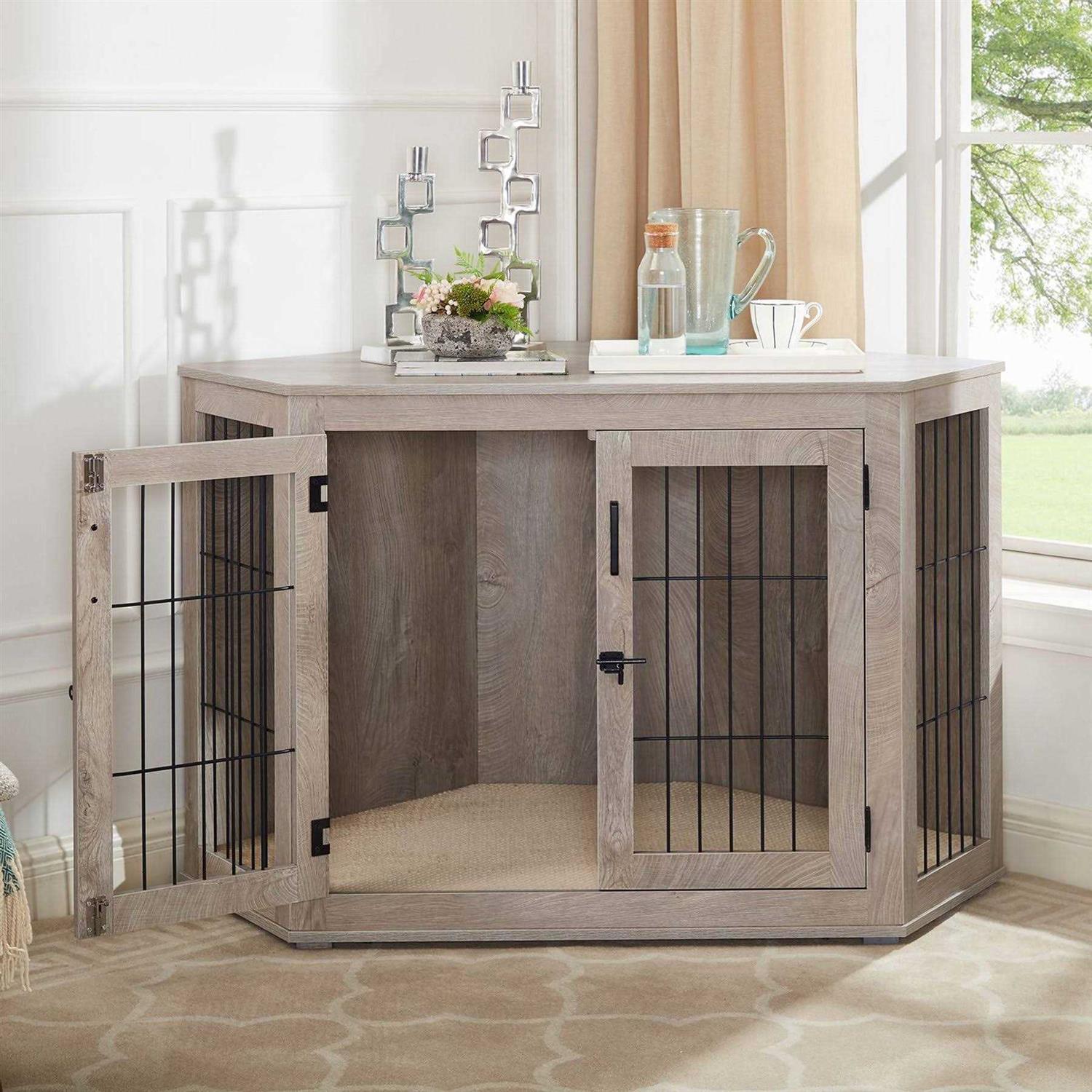 beeNbkks Large Corner Dog Crate Double Doors EV1050 - Pet Supplies online store