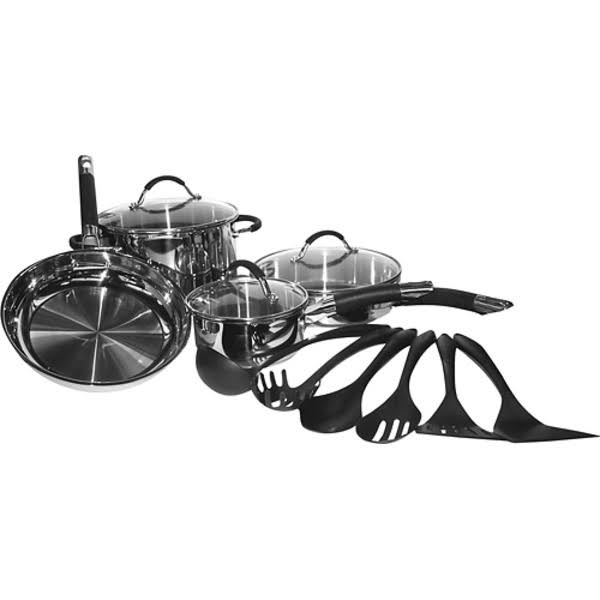 Cuisinart - Pro Classic 13-Piece Stainless-Steel Cookware Set - Stainless-Steel
